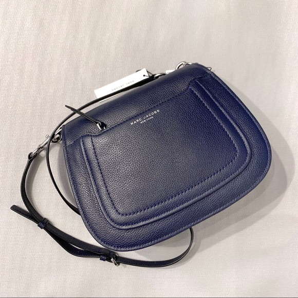 Marc Jacobs Handbags - Marc Jacobs Empire City Navy Leather Crossbody Bag